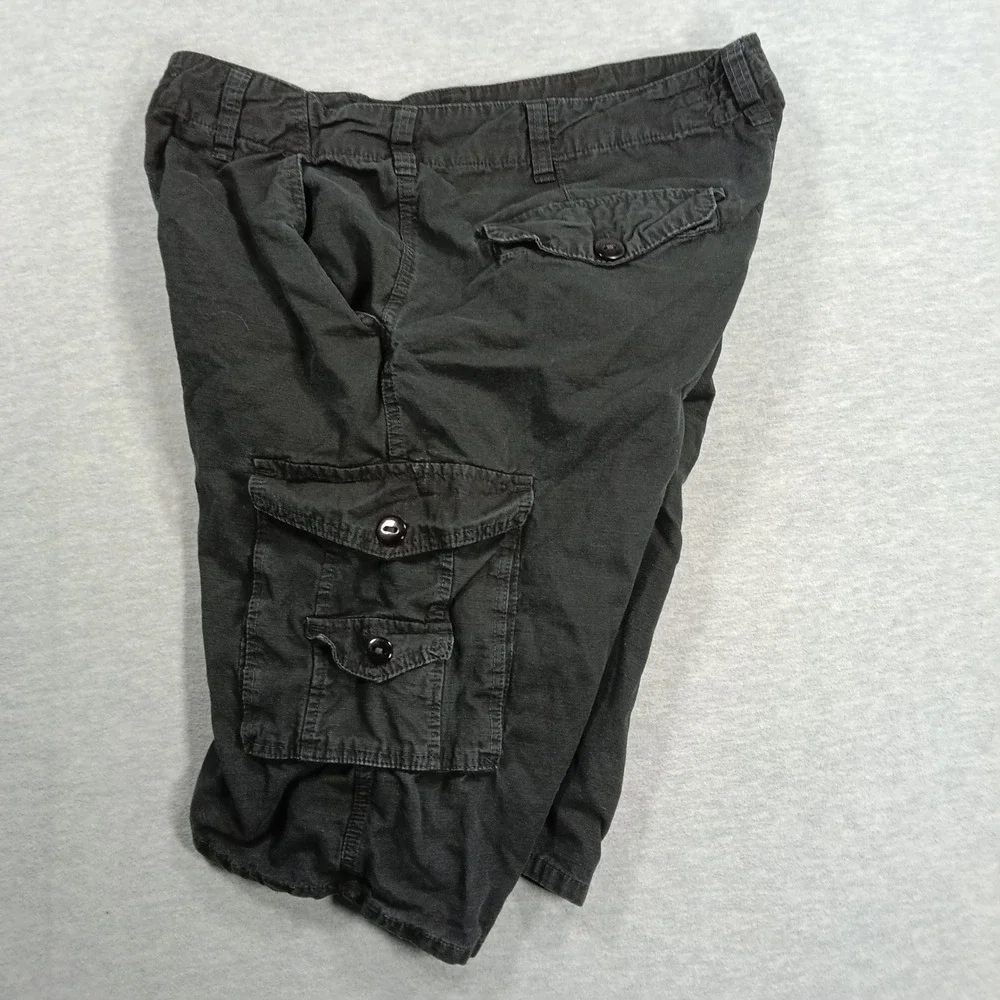 Rocawear Mens Black Cargo Shorts Size 34 Cotton Relaxed Fit Streetwear Y2K